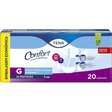 Imagem de Fralda Geriátrica Descartável Adulto Tena Confort Mega, G/20