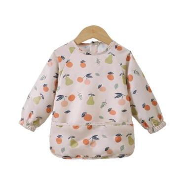 Imagem de Babador Super Macio Impermeável Para Bebês Com Mangas Longas, Estilo D