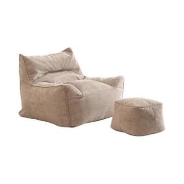 Imagem de Capa De Sofá Bean Bag Em Corduroy Com Puff SF477 Sem Enchimento Intern