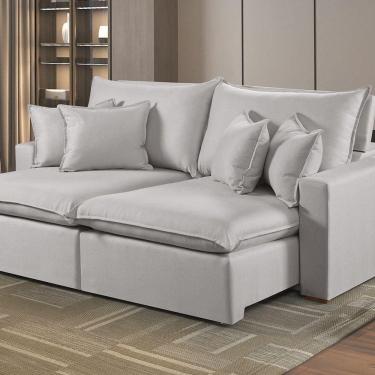 Imagem de Sofá Retrátil E Reclinável 2 Lugares M-196 Estofados Martins Creme