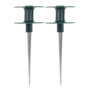 Imagem de Guia de mangueira de jardim com 2 pacotes de roda guia de tubo de água de liga de zinco ABS durável com design de polia que economiza trabalho para gramado e proteção de paisagem