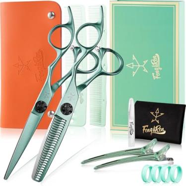 Imagem de Tesoura de corte de cabelo profissional de alta qualidade, extremamente afiada, tesoura de cabeleireiro para cabelo de 15 cm, feita de liga de aço inoxidável para salão de cabeleireiro e uso doméstico