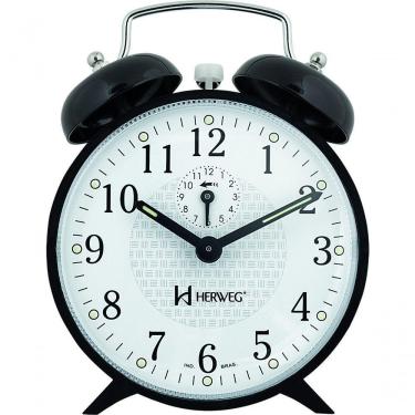 Imagem de Relógio Despertador Mecânico A Cordas 2206 Preto - Preto