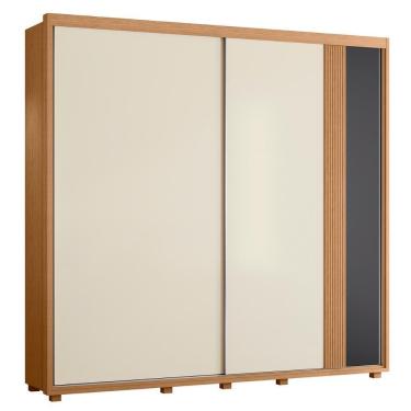 Imagem de Guarda Roupa Acácia 240cm 2 Portas De Correr 4 Gavetas Freijo off White titanium