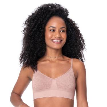 Imagem de Sutiã com Bojo Removível sem Costura Jacquard Bruma Floral Blush - Zee