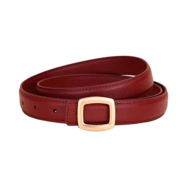 Imagem de Cinto Feminino Preto De Couro Genuíno Com Decoração Simples, Acessório