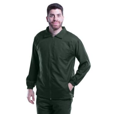 Imagem de Jaqueta básica em microfibra - Demorgan Uniformes, Verde militar, GG