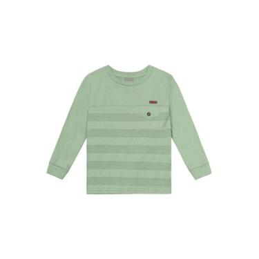 Imagem de Camiseta infantil menino listrada Mundi - 1, Verde, 10