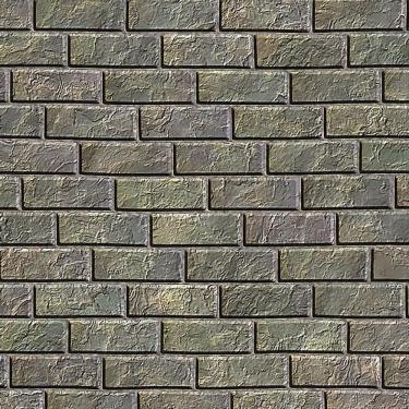 Imagem de Papel De Parede Pedra Tijolos Envelhecido Verde Adesivo Sala