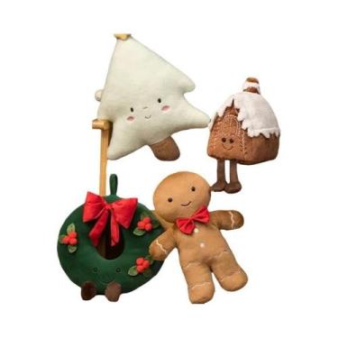 Imagem de Almofada De Pelúcia De Natal Em Formato De Biscoito De Gengibre, Decor