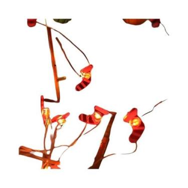 Imagem de Luzes De Fada LED De 2M Com Tema De Papai Noel E Boneco De Neve Para D