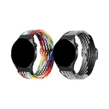 Imagem de Pulseira Trançada De 18/20/22mm 2 Peças Para Samsung Watch 6, Amazfit 