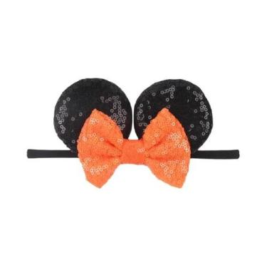 Imagem de Faixas De Cabelo Elásticas Bebê Minnie Mickey Mouse 2.8IN De Nylon Mac