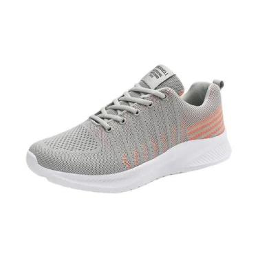 Imagem de Tênis Esportivos Masculinos Pretos E Vermelhos Respiráveis Casuais Mod