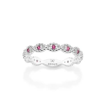 Imagem de Anel Skinny Infinitos com Zircônia Prata 925 Rommanel 810402 Tamanho:2