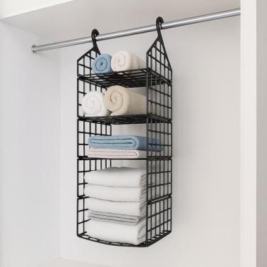 Imagem de Organizador Vertical Suspenso 5 Níveis Preto Desmontável Compacto - La