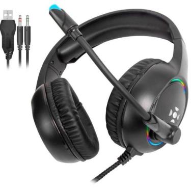 Imagem de Headset Gamer RGB Holt Preto FORTREK P2 + Adapt P3