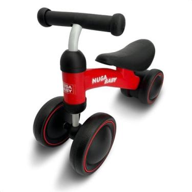 Imagem de Bicicleta De Equilíbrio 4 Rodas Andador Infantil Nuga Baby Vermelha