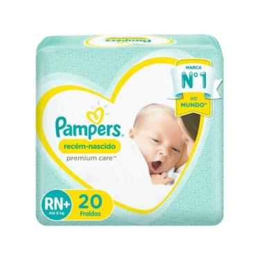 Imagem de Fralda Pampers Premium Care RN+ - Até 6kg 20 Unidades, RN, 20