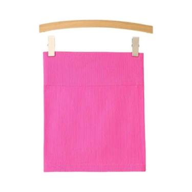 Imagem de Saia Curta Coreana De Cintura Alta, Ajuste Slim, Cor Sólida, Vintage, 