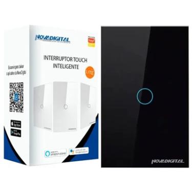 Imagem de Interruptor Inteligente Wi-Fi 1 Botão Touch LITE-WS1 Compatível Alexa Smart Home Google Home Automação Residencial