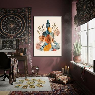 Imagem de Quadro Meditação Busca por Autoconhecimento  - 70x50cm