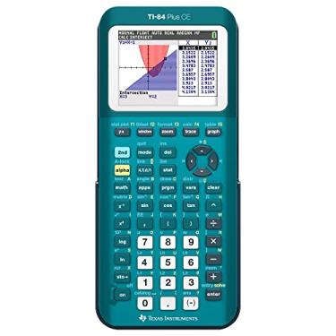 Imagem de Texas Instruments Calculadora gráfica colorida TI-84 Plus CE, azul-petróleo (metálico)
