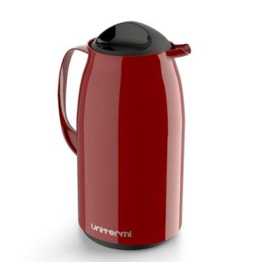 Imagem de Garrafa termica cha cafe agua 1 litro unitermi, VERMELHA