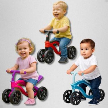Imagem de Bicicleta de Equilíbrio Infantil Bike Sem Pedal 4 Rodas - UNITOYS, Azu