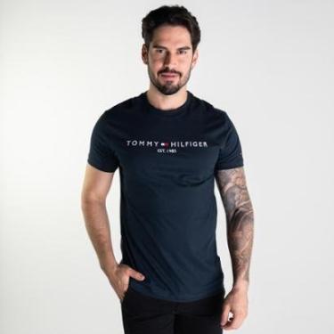 Imagem de Camiseta Tommy Hilfiger 1985 Masculina Core Azul Petróleo-Masculino
