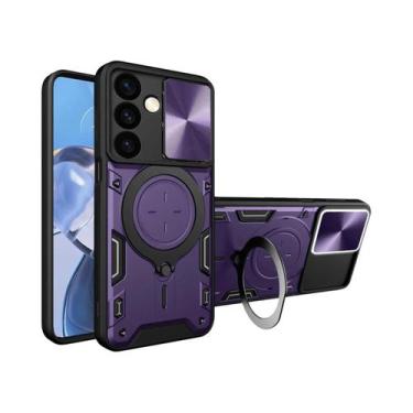 Imagem de Capa Magnética Híbrida De Metal Com Anel Para Samsung Galaxy S24 S23 S