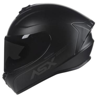 Imagem de Capacete Asx Draken Solid Preto Fosco Esportivo Moto Unissex, 60
