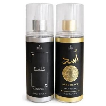 Imagem de Kit 2 Body Splash Nuit + Asad Black Bello 200ml Perfume Corporal Mascu