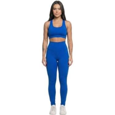 Imagem de Calça Legging Cós Alto Lisa Bella Fiore Roupa Para Academia Treino Moda Fitness Feminin...