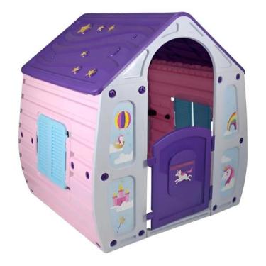 Imagem de Casinha Infantil De Brinquedo Criança Unicórnio Belfix