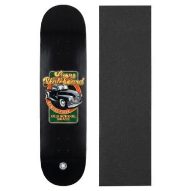 Imagem de Shape Para Skate Lyons 8.0 Marfim Selecionado Original Cor:PretoTamanh