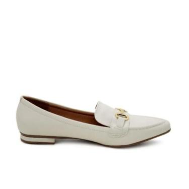Imagem de Mocassim Vizzano Feminino Conforto Elegante, Branco off, 38