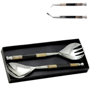 Imagem de Colher para Salada Inox Cabo Madreperola 2un Dynasty - Full Fit