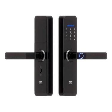 Imagem de Fechadura Weg Home Wi-fi Embutir Controle No Celular Preto