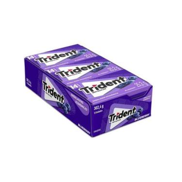 Imagem de Trident Embalagem Econômica Blueberry 14 unidades contendo 12 caixinha