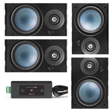 Imagem de Amplificador AAT BTA-1 BT 60W RMS + 4 Caixas Gesso LR E100