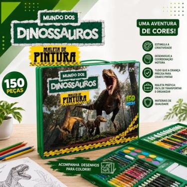 Imagem de Kit Maleta de Pintura Infantil Tema Dinossauros Fun Game com 150 Peças