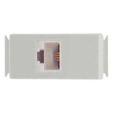 Imagem de Módulo para Tomada de Telefone Tramontina Aria RJ11 em Termoplástico Antichama Branco 1 Unidade