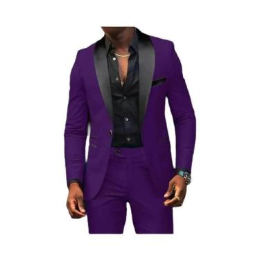 Imagem de Terno Slim Fit Masculino De Alta Qualidade Para Casamento, Traje Forma