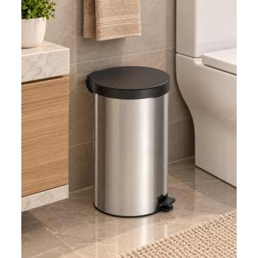 Imagem de Lixeira com Pedal Tramontina New em Aço Inox com Acabamento Polido 20 