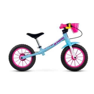 Imagem de Bicicleta infantil de equilíbrio com freio aro 12" Btwin Runride 500 Rosa - * btwin balance run ride azul e ros, 12"