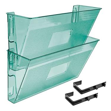 Imagem de Acrimet Organizador Modular A4 para Escritório, Escaninho de Parede em Plástico, Verde Clear, 2 Unidades, 867.4