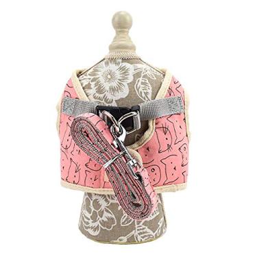 Imagem de Yajun Coleira para cães e gatos, colete respirável para animais de estimação, confortável, pequeno, médio, alça de peito, corda de tração segura, suprimentos para animais de estimação, F, P