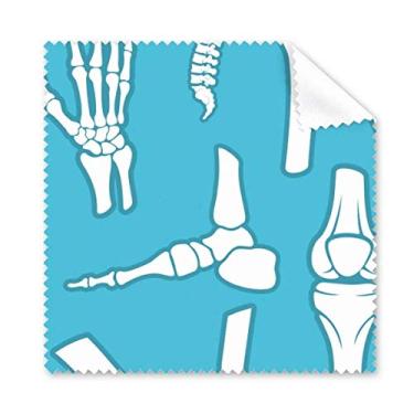 Imagem de Human Bone Blue Ilustrations Pano de limpeza de desenho de desenho de óculos limpador de tela de telefone 5 peças