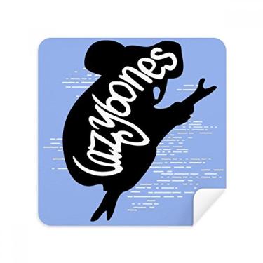 Imagem de Preto bicho-preguiça contorno natural óculos pano limpador de tela tecido camurça pacote com 2